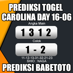 Prediksi CAROLINA DAY 16 Juni 2024