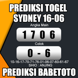 Prediksi SYDNEY 16 Juni 2024