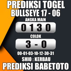 Prediksi BULLSEYE 17 Juni 2024