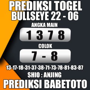 Prediksi BULLSEYE 22 Juni 2024