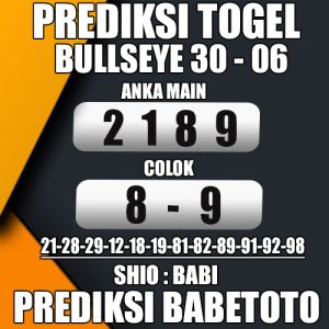 Prediksi BULLSEYE 30 Juni 2024