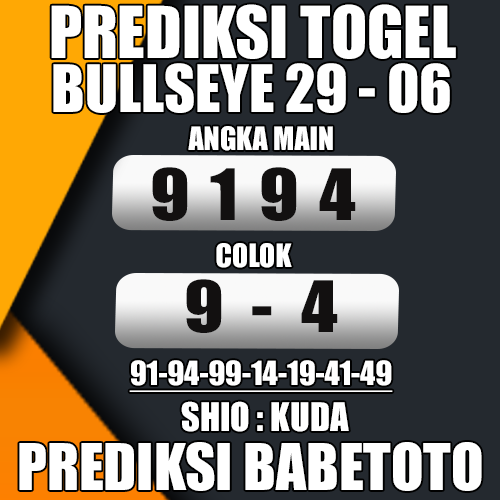 Prediksi BULLSEYE 29 Juni 2024