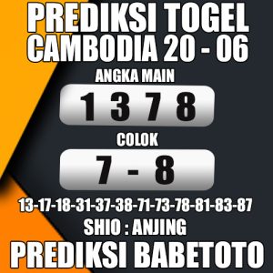 Prediksi Cambodia 20 Juni 2024