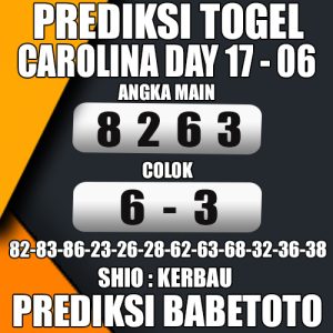 Prediksi CAROLINA DAY 17 Juni 2024