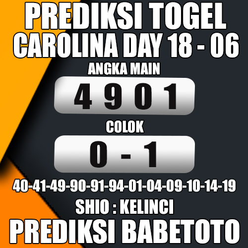 Prediksi CAROLINA DAY 18 Juni 2024