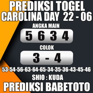 Prediksi CAROLINA DAY 22 Juni 2024