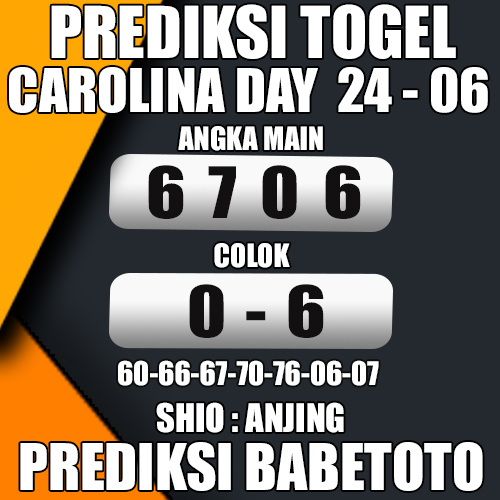 Prediksi CAROLINA DAY 24 Juni 2024