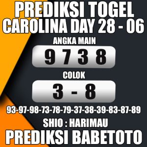 Prediksi CAROLINA DAY 28 Juni 2024