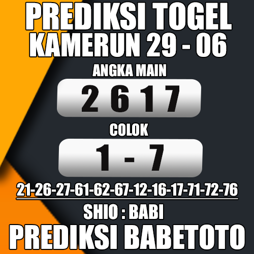 Prediksi KAMERUN 29 Juni 2024