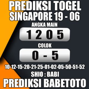 Prediksi SINGAPORE 19 Juni 2024