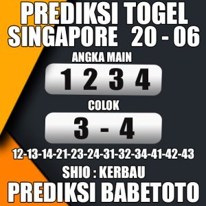 Prediksi SINGAPORE 20 Juni 2024