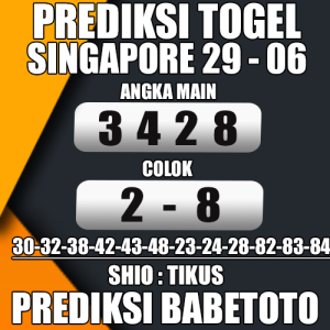 Prediksi SINGAPORE 29 Juni 2024