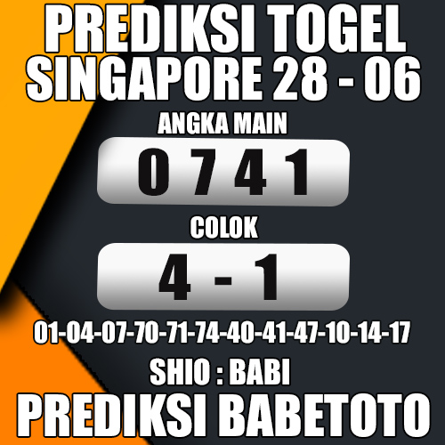 Prediksi SINGAPORE 28 Juni 2024