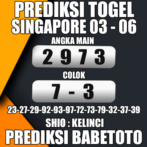 Prediksi SINGAPORE 03 Juni 2024