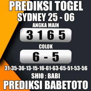 Prediksi Sydney 25 juni 2024