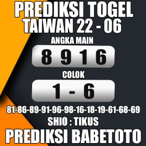 Prediksi Taiwan 22 Juni 2024