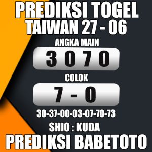 Prediksi Taiwan 27 Juni 2024