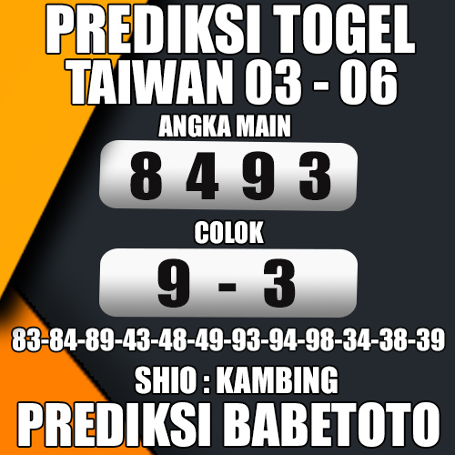 Prediksi TAIWAN 03 Juni 2024