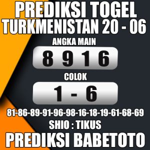 Prediksi TURKMENISTAN 20 Juni 2024