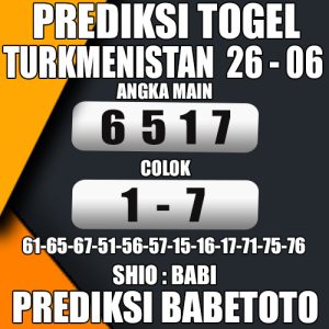 Prediksi TURKMENISTAN 26 Juni 2024