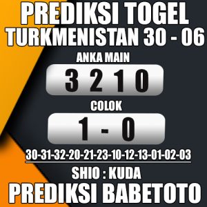 Prediksi TURKMENISTAN 30 Juni 2024