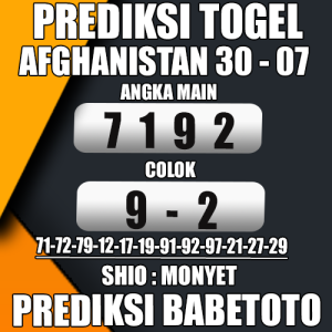 Prediksi AFGHANISTAN 30 Juli 2024