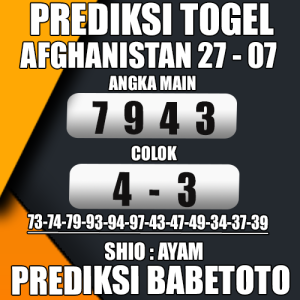 Prediksi AFGHANISTAN 27 Juli 2024