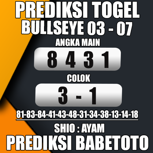 Prediksi BULLSEYE 03 Juli 2024