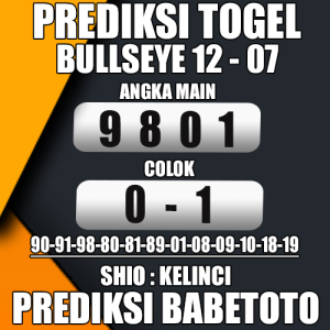 Prediksi BULLSEYE 12 Juli 2024