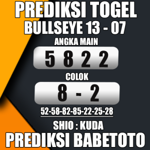 Prediksi BULLSEYE 13 Juli 2024