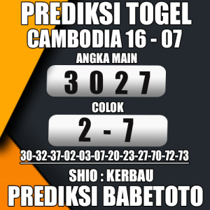 Prediksi Cambodia 16 Juli 2024