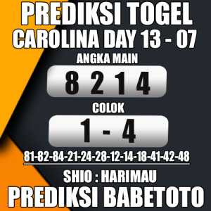 Prediksi CAROLINA DAY 13 Juli 2024