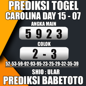 Prediksi CAROLINA DAY 15 Juli 2024