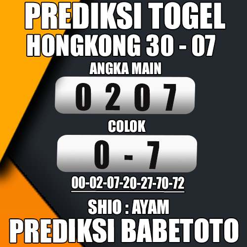 Prediksi HONGKONG 30 Juli 2024