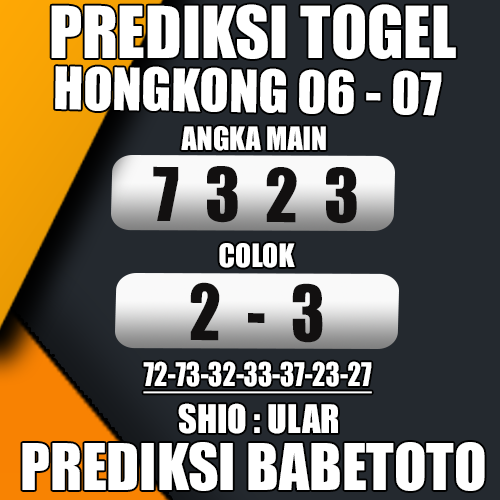 Prediksi HONGKONG 06 Juli 2024