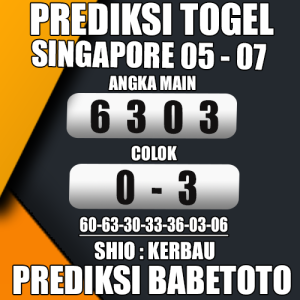 Prediksi SINGAPORE 05 Juli 2024