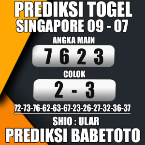 Prediksi SINGAPORE 09 Juli 2024