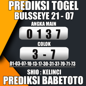 Prediksi BULLSEYE 21 Juli 2024