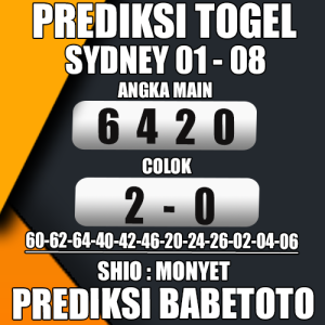 Prediksi Sydney 01 Agustus 2024