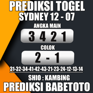 Prediksi Sydney 12 Juli 2024