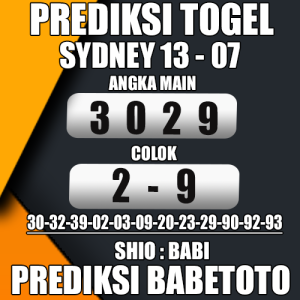 Prediksi Sydney 13 Juli 2024