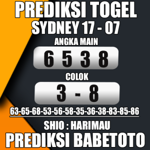 Prediksi Sydney 17 Juli 2024