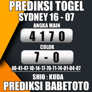 Prediksi Sydney 16 Juli 2024