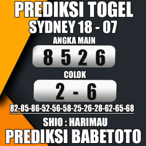 Prediksi Sydney 18 Juli 2024