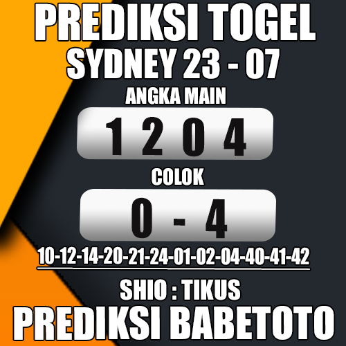 Prediksi Sydney 23 Juli 2024