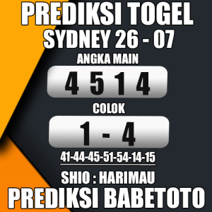 Prediksi Sydney 26 Juli 2024