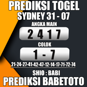 Prediksi Sydney 31 Juli 2024