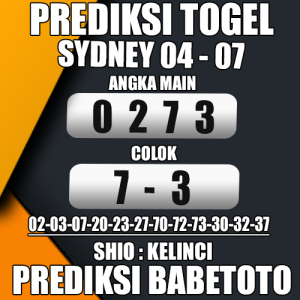 Prediksi Sydney 04 Juli 2024