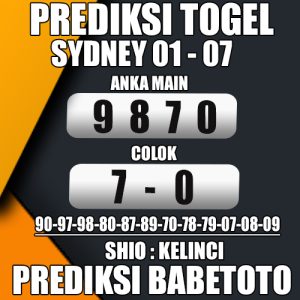 Prediksi Sydney 01 Juli 2024