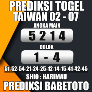 Prediksi Taiwan 02 Juli 2024